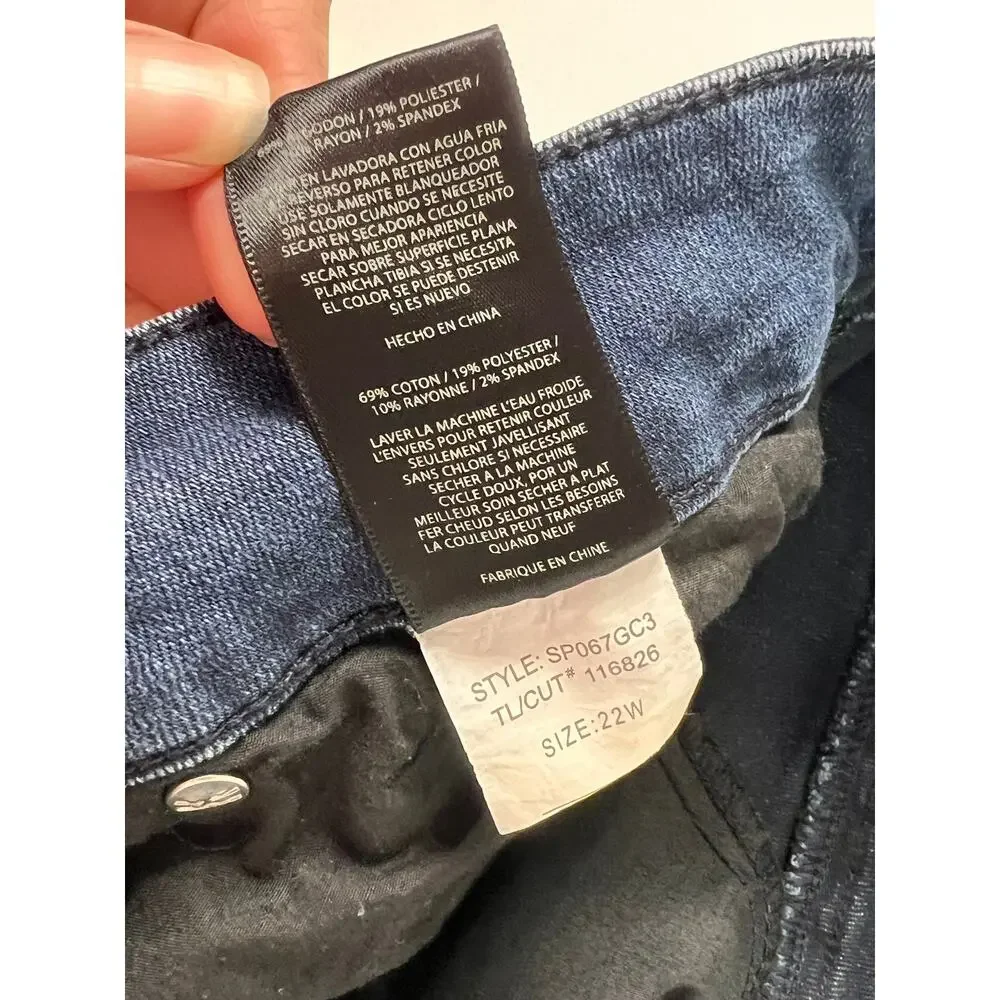 KUT from the Kloth Plus Size 22W Dark Wash Bootcut Jeans Stretch Denim